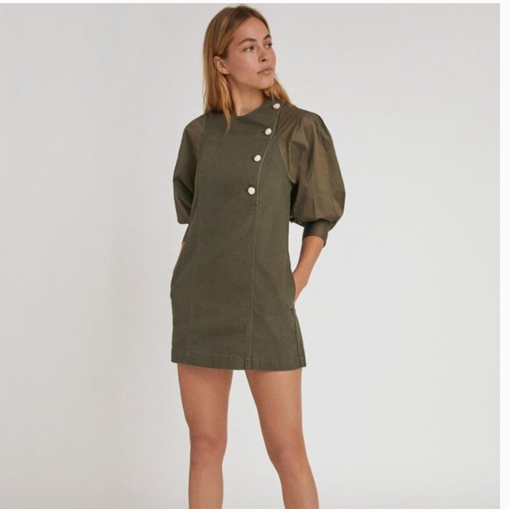 Something Navy Arielle Pearl Button Dress